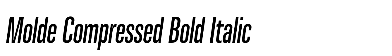 Molde Compressed Bold Italic